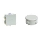 Cassetta di derivazione stagna IP44 tonda quadrata passacavi con coperchio