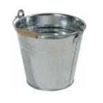 Secchio zincato rinforzato impugnatura in legno per giardino acqua brace 5 8 LT