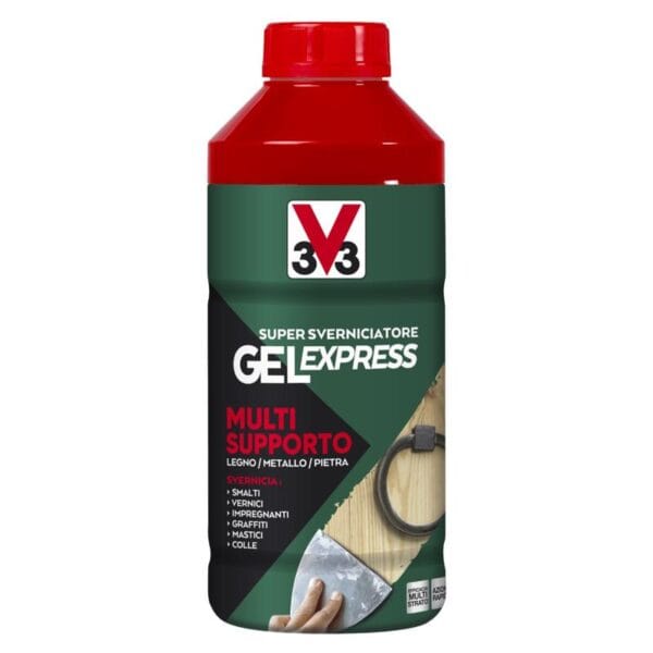 SVERNICIATORE GEL EXPRESS MULTISUPPORTO Sverniciatore metallo legno pietra V33 Gel Express Multisupporto rimuovi vernice - immagine 1