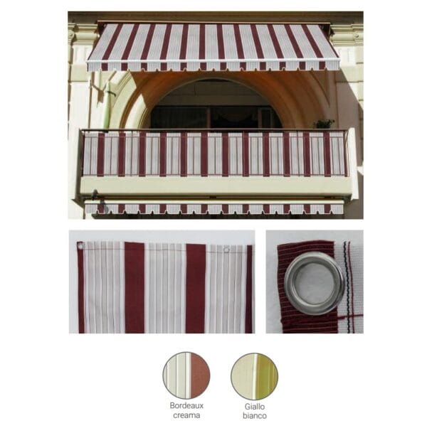 TELO ANTISGUARDO SANGIORGIO GIALLO-CREMA CM 75X500 Telo antisguardo per Balcone protettivo per ringhiera Tenda esterno 75x500 cm - immagine 1