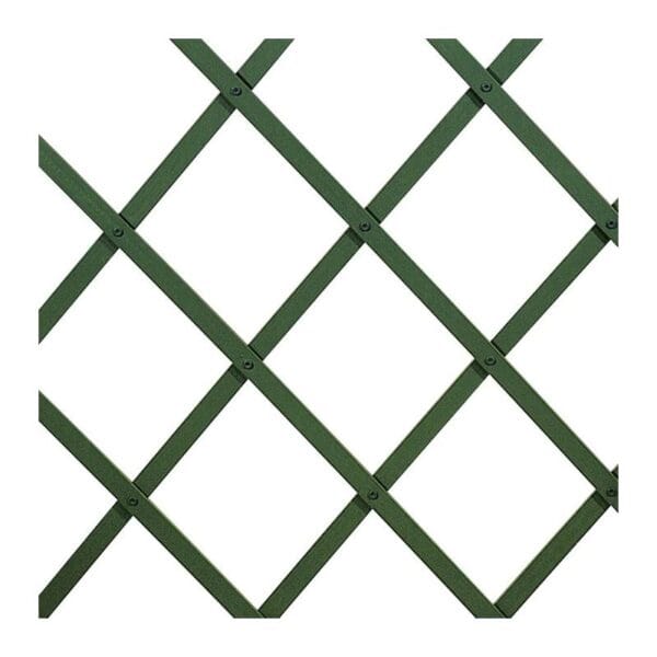 Traliccio Estensibile in Plastica PVC Verde Traliccio Estensibile in Plastica PVC Verde Balcone Terrazzo Rampicanti Giardino - immagine 1