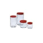 Vaso ortes barattolo vetro largo tappo a vite ermetico contenitore boccaccio - immagine 2