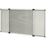 Zanzariera estensibile per Finestra porta con Telaio in Alluminio con spazzolino