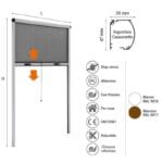 Zanzariera a Rullo Riducibile Verticale con Frizione per Finestra Resistente - immagine 3