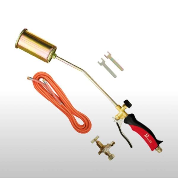 CANNELLO A GAS + RUBINETTO E LEVA IN KIT BRUCIATORE MM 60 L.CM 60 Cannello a gas Kit Bruciatore Saldatore a leva regolatore alta pressione 60 cm - immagine 1