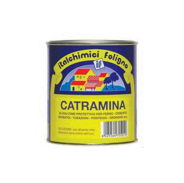 CATRAMINA BITUMINOSA NERA 750ml Catramina bituminosa impermeabilizzante nera protettiva per ferro legno 750 ML - immagine 1
