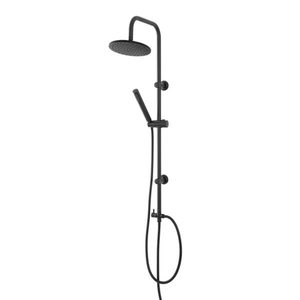 COLONNA DOCCIA LINEA PLATINUM IN ACCIAIO NERO OPACO H105 CM Colonna Doccia Con Soffione in acciaio Nero Doccetta ABS 3 funzioni H105 cm - immagine 1