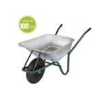 Carriola da giardino edilizia cantiere vasca zincata telaio metallico 100 LT