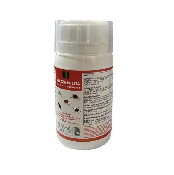 INSETTICIDA CONCENTRATO PER USO INTERNO-ESTERNO WACIP HP ML250 Insetticida concentrato insetti volanti striscianti Uso interno esterno 250 ml WACIP HP PIAZZA PULITA - immagine 1