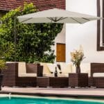 Ombrellone da giardino rettangolare a braccio in metallo Ecru Ø3 x H 2,4 mt - immagine 2