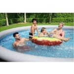Piscina fuori terra rotonda gonfiabile da giardino pompa filtro 396x84 cm grigio - immagine 3