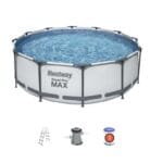 Piscina fuori terra rotonda Bestway Steel Pro MAX con pompa scaletta 366x100 cm