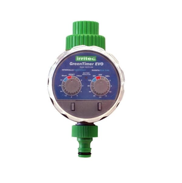 PROGRAMMATORE IRRIGAZIONE GREEN TIMER EVO 1 IRRITEC INNESTO RAPIDO 3/4F 2XSTILO AA VOLT 1 Programmatore per irrigazione Irritec Green Timer EVO innesto rapido 3/4F - immagine 1
