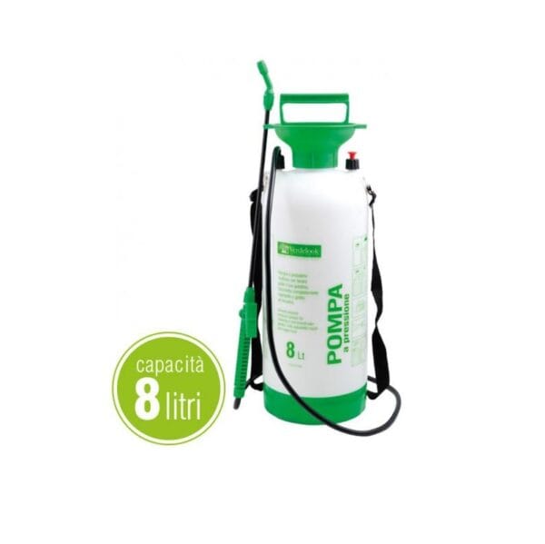 Pompa irroratrice Jenny a spalla a pressione 8 LT Pompa irroratrice a spalla a pressione zaino vaporizzatore giardino orto JENNY 8 LT - immagine 1