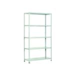 Scaffale metallo Kit 5 ripiani scaffalatura zincata Prometal Grigio 100x40x186H