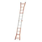 Scala in acciaio telescopica pieghevole 4+4 gradini Trasformabile Peppina - immagine 2