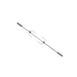 Spiedo per Barbecue carbone legna con doppio manico in legno BBQ spiedino