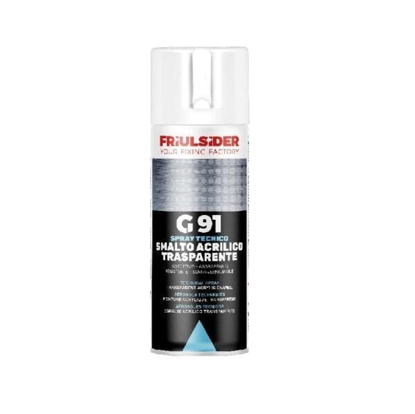 SPRAY SMALTO ACRILICO TRASPARENTE 400ML Bomboletta Spray Tecnico G91 Smalto Acrilico Trasparente protettivo 400 ML - immagine 1