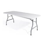 Tavolo pieghevole in resina acciaio da esterno giardino in valigetta Bianco