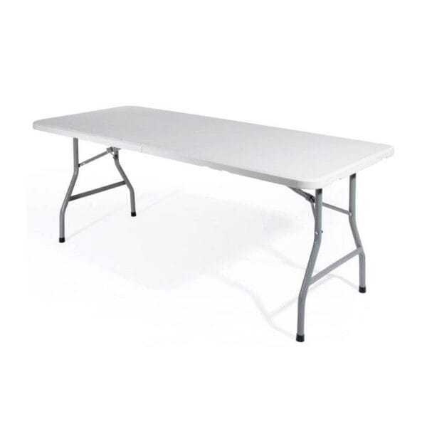 TAVOLO DA ESTERNO RICHIUDIBILE Tavolo pieghevole in resina acciaio da esterno giardino in valigetta Bianco - immagine 1