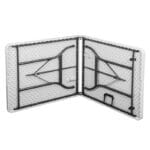 Tavolo pieghevole da giardino campeggio picnic esterno Bianco 180x75x72 - immagine 2