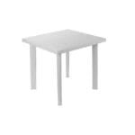 Tavolo da giardino esterno Quadrato resina Bianco per Bar Terrazzo 80x75 h72 CM