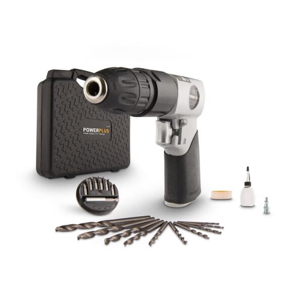 Trapano Avvitatore Pneumatico Reversibile Trapano avvitatore pneumatico 10mm mandrino autoserrante in valigetta 6,2 bar - immagine 1