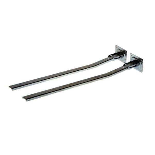 STENDINO A MURO ACCIAIO ZINCATO Stendino da balcone a muro parete stendibiancheria pieghevole accaio 2 staffe - immagine 1