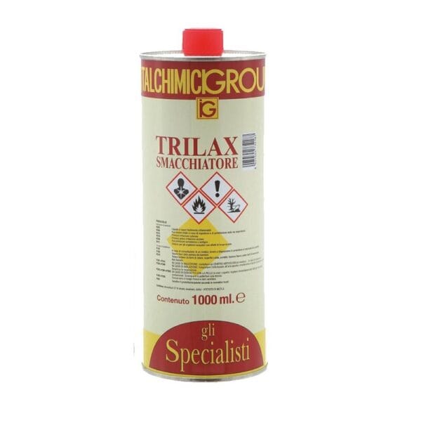 Trielina smacchiatore solvente sgrassante TRILAX Trielina smacchiatore solvente sgrassante per macchie di olio grasso resina 1 LT - immagine 1