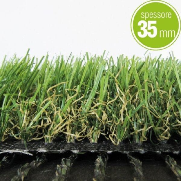 PRATO SEMPREVERDE 35 MM Prato sintetico Erba artificiale 35 mm giardino per Bar Locali Rotolo 1x5 2x5 - immagine 1