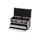 Valigia porta attrezzi vuota valigetta in alluminio portautensili con 2 cassetti - immagine 2