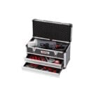 Valigia porta attrezzi vuota valigetta in alluminio portautensili con 2 cassetti - immagine 3