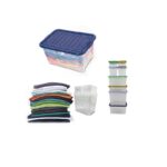 SCATOLA BOX CONTENITORE IN PLASTICA CON COPERCHIO ABITI PANNI CAMBIO STAGIONE