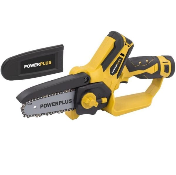 MINI SEGA A BATTERIA PER POTATURA POWERPLUS POWXG1045 Mini Sega a batteria per potatura Motosega giardinaggio con 2 batterie 2Ah 12V - immagine 1