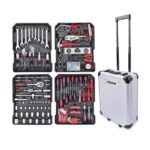 Trolley set attrezzi valigia cassetta porta utensili completa con 253 pezzi