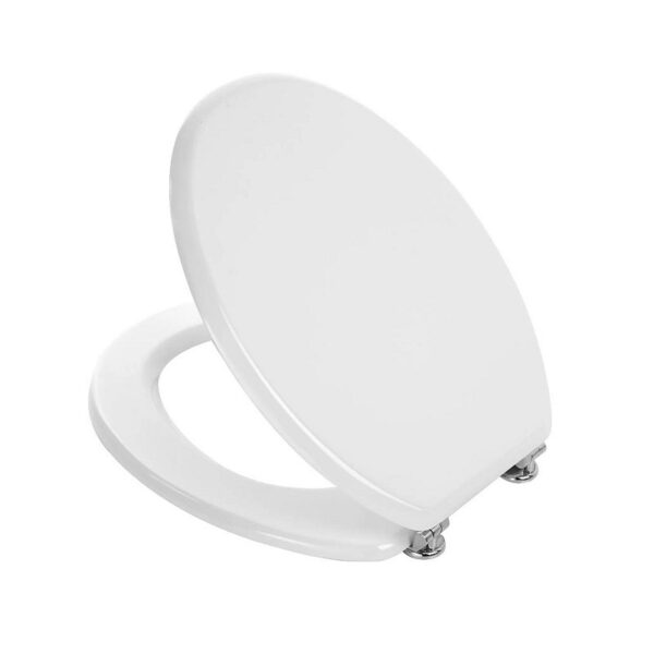COPRIVASO MDF 18 POL. 069017-B Copriwater universale laccato Bianco in Legno MDF WC Water Tavoletta Bagno 18" - immagine 1