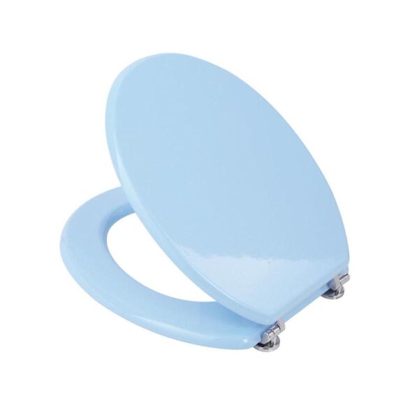 COPRIWATER IN MDF LACCATO AZZURRO 183046 Copriwater universale in MDF Laccato Azzurro copri WC tavoletta coperchio Bagno - immagine 1