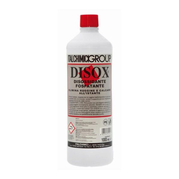 DISOX DISOSSIDANTE FOSFATANTE ML 1000 ITALCHIMICI Disossidante Disox Fosfatante Decappante antiruggine anticalcare 1 LT - immagine 1