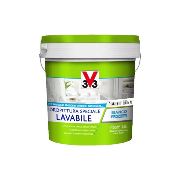IDROPITTURA RENOV'MUR LAVABILE BIANCO OPACO LT 4 Idropittura lavabile Renov’Mur Bianco opaco antigoccia per muri interni LT 4 - immagine 1