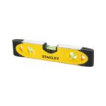 Livella torpedo magnetica Stanley 0-43-511 antichoc 23 cm 3 bolle in alluminio