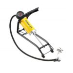 Pompa gonfiaggio a pedale Stanley per auto moto bici con manometro 0/7 Bar