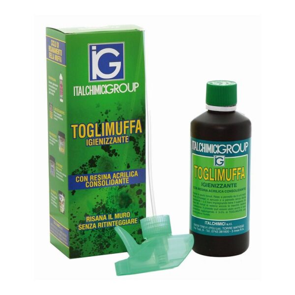 Rimuovi muffa diluibile antimuffa toglimuffa 1 LT Rimuovi muffa diluibile antimuffa macchie igienizzante con resina acrilica 1 LT - immagine 1