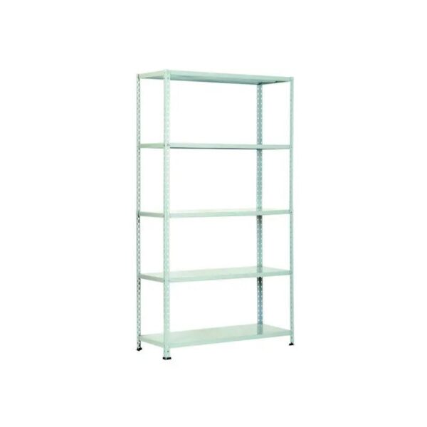 SCAFFALE KIT 5 RIPIANI ASTE SPEZZATE PROMETAL-MASTER GENIUS VERN GRIGIO CM 40X100 H.CM 186 Scaffale metallo Kit 5 ripiani scaffalatura zincata Prometal Grigio 100x40x186H - immagine 1