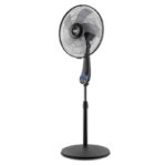 Ventilatore a piantana con telecomando 5 pale 5 velocita Nero Diametro 40cm