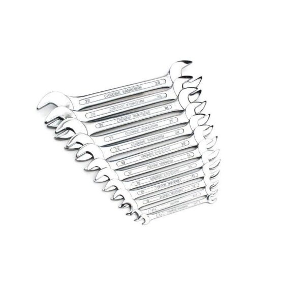 12 CHIAVI 101048 KIT ASSORTIMENTO SERIE 12 CHIAVI FISSE 6-32 DIN 3110 CROMO VANADIO LUCIDE - immagine 1