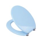Copriwater universale in MDF Laccato Azzurro copri WC tavoletta coperchio Bagno