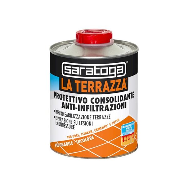 "DIFESA TERRAZZE ML 1000 SARATOGA*** Impermeabilizzante terrazze balconi Protettivo consolidante anti infiltrazioni 1 LT - immagine 1