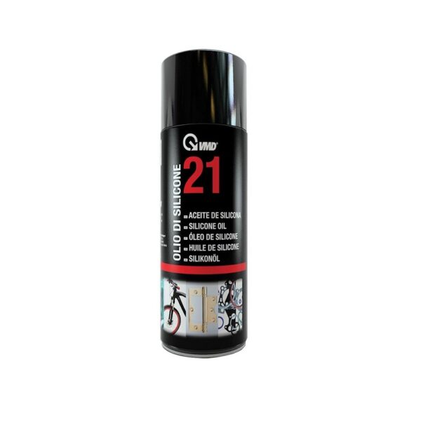 Olio di Silicone Bomboletta Spray Lubrificante VMD 21 Olio di Silicone Spray VMD 21 Bomboletta Lubrificante Protettivo 400 ML - immagine 1