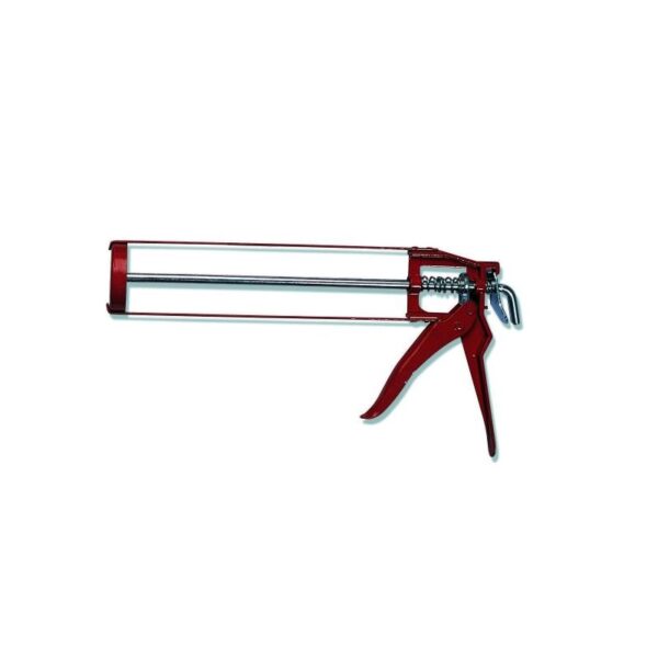 PISTOLA P/SILICONE ALLUMINIO 120296 Pistola per silicone professionale in alluminio foracartucce colla sigillante - immagine 1