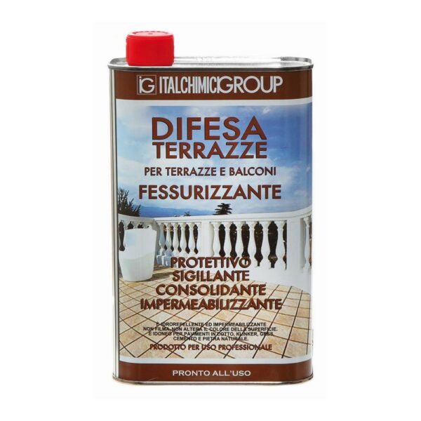 DIFESA TERRAZZE ML 1000 ITALCHIMICI Impermeabilizzante difesa terrazze balconi protettivo sigillante Professionale 1 LT - immagine 1